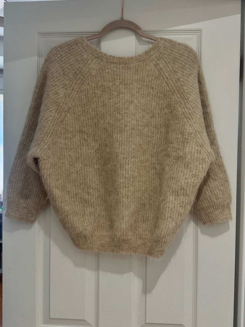 Ba&sh Fill Beige Crewneck Mohair Blend Sweater size 1 small
